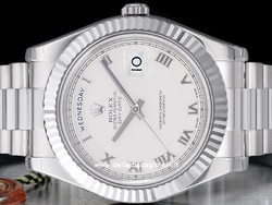 Rolex Day Date II 228239 President Bracelet White Roman Dial